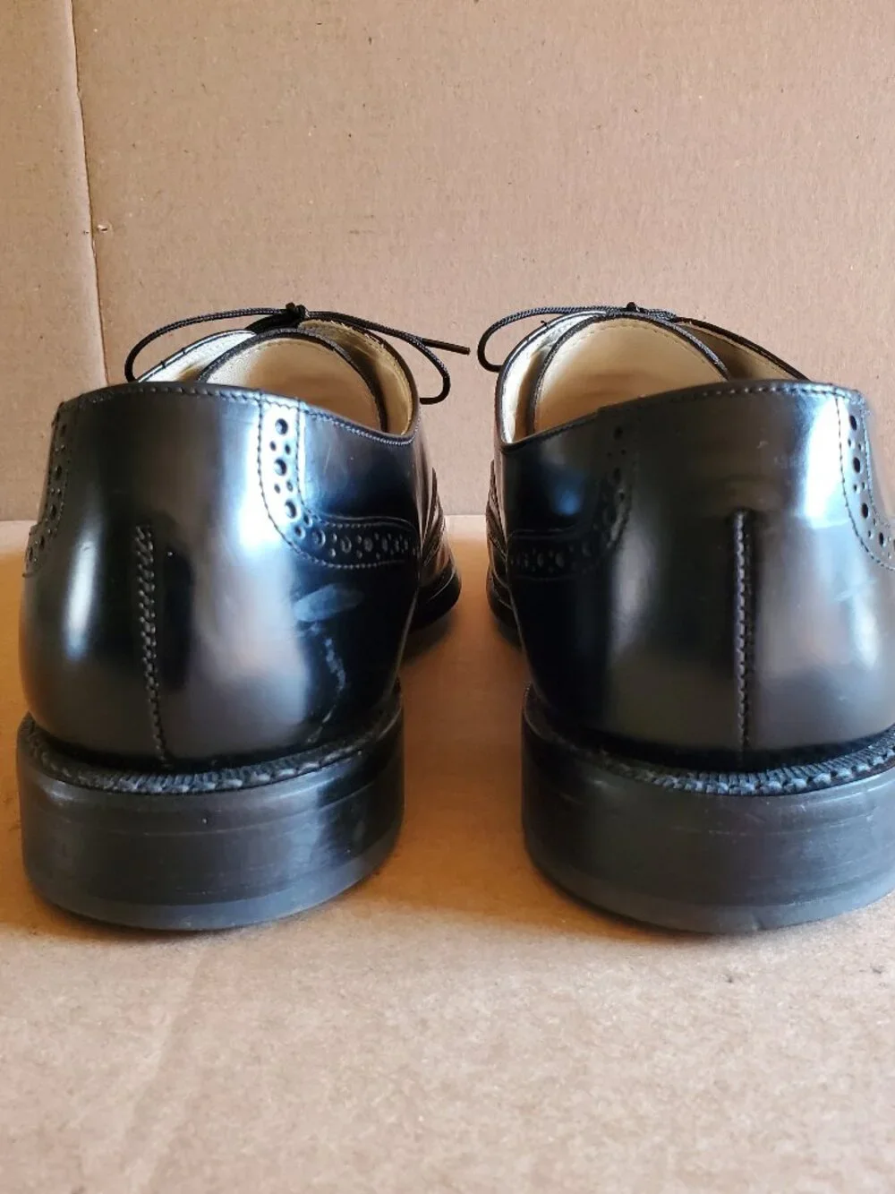 Bostonian Impression Men's Black Leather Dress Shoes 22011-Size 10.5 D/B